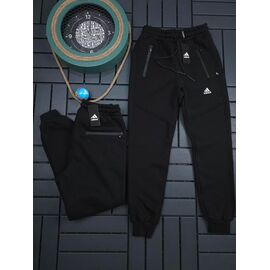 Фотография Штаны спортивные мужские утеплённые S4634 black р.S-2XL "Shon" недорого оптом от прямого поставщика