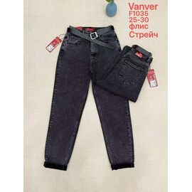 Фотография Джинсы утеплённые женские F1035 d.grey р.25-30 "Vanver" недорого оптом от прямого поставщика