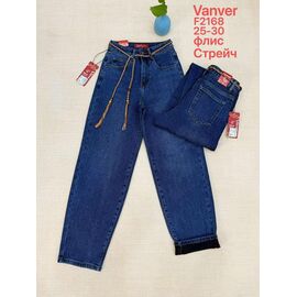 Фотография Джинсы утеплённые женские F2168 blue р.25-30 "Vanver" недорого оптом от прямого поставщика
