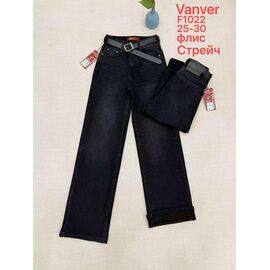 Фотография Джинсы утеплённые женские F1022 black р.25-30 "Vanver" недорого оптом от прямого поставщика