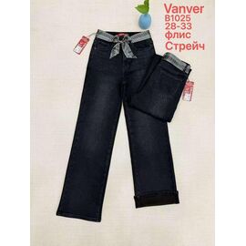 Фотография Джинсы утеплённые женские B1025 black р.28-33 "Vanver" недорого оптом от прямого поставщика