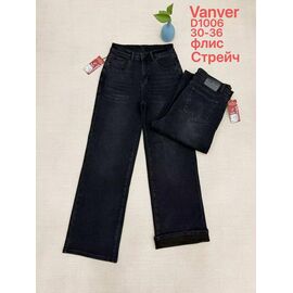 Фотография Джинсы утеплённые женские D1006 black р.30-36 "Vanver" недорого оптом от прямого поставщика