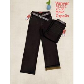 Фотография Джинсы утеплённые женские F82232 brown р.25-30 "Vanver" недорого оптом от прямого поставщика