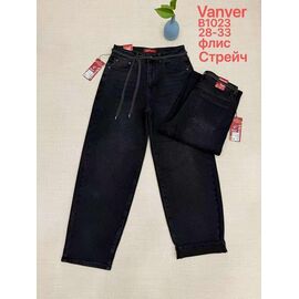 Фотография Джинсы утеплённые женские B1023 navy р.28-33 "Vanver" недорого оптом от прямого поставщика