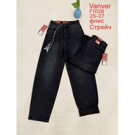 Фотография Джинсы утеплённые женские F1028 black р.25-27 "Vanver" недорого оптом от прямого поставщика