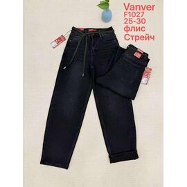 Фотография Джинсы утеплённые женские F1027 black р.25-30 "Vanver" недорого оптом от прямого поставщика