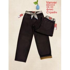 Фотография Джинсы утеплённые женские B82233 brown р.28-33 "Vanver" недорого оптом от прямого поставщика