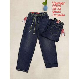 Фотография Джинсы утеплённые женские B2135 navy р.28-33 "Vanver" недорого оптом от прямого поставщика