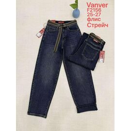 Фотография Джинсы утеплённые женские F2156 navy р.25-27 "Vanver" недорого оптом от прямого поставщика