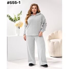 Фотография Костюм спортивный женский 555-1 l.grey р.44-52 "ZLATA" недорого оптом от прямого поставщика