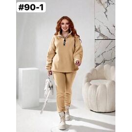 Фотография Костюм спортивный женский 90-1 beige р.46-52 "ZLATA" недорого оптом от прямого поставщика