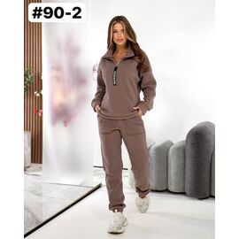 Фотография Костюм спортивный женский 90-2 brown р.46-52 "ZLATA" недорого оптом от прямого поставщика