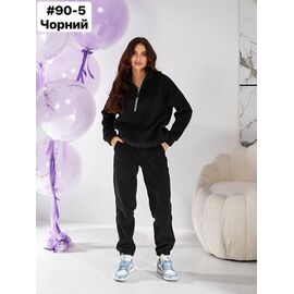 Фотография Костюм спортивный женский 90-5 black р.46-52 "ZLATA" недорого оптом от прямого поставщика
