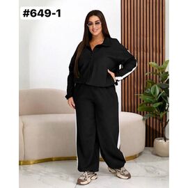 Фотография Костюм спортивный женский тёплый 649-1 black р.58-62 "ZLATA" недорого оптом от прямого поставщика