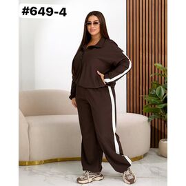 Фотография Костюм спортивный женский тёплый 649-4 brown р.58-62 "ZLATA" недорого оптом от прямого поставщика