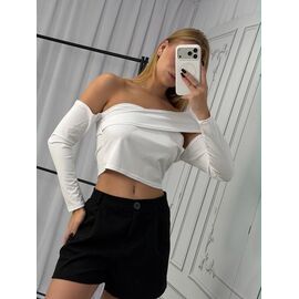 Фотография Топ женский 1439 white р.42-48 "BONJOUR" недорого оптом от прямого поставщика