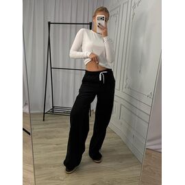 Фотография Штаны спортивные женские тёплые 1813 black р.42-48 "BONJOUR" недорого оптом от прямого поставщика