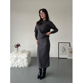Фотография Костюм женский тёплый 499 d.grey р.42-52 "BONJOUR" недорого оптом от прямого поставщика
