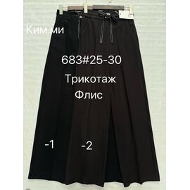 Фотография Штаны спортивные женские тёплые 683-1 black р.25-30 "Leen" недорого оптом от прямого поставщика