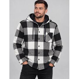 Фотография Рубашка мужская тёплая 8343 black р.XL-5XL "ROLADA" недорого оптом от прямого поставщика