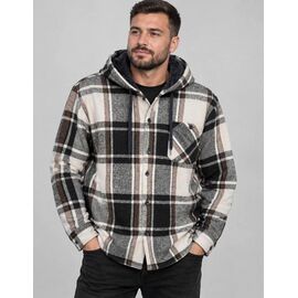 Фотография Рубашка мужская тёплая 8345 black р.XL-5XL "ROLADA" недорого оптом от прямого поставщика