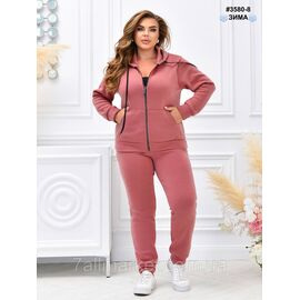 Спортивний костюм жіночий на блискавці тринитка на флісі батал 50(L),52(XL),54(XXL),56(3XL),58(4XL)  "NOWEMBER"