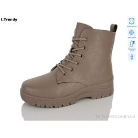 Черевики жіночі стильні Зима DH3875-3brown (6 пар р.36-41) "Trendy" недорого оптом від прямого постачальника
