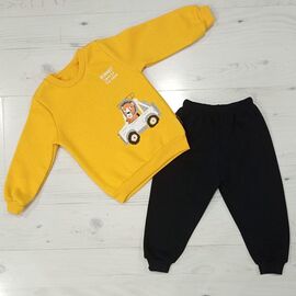 Фотография Костюм детский спортивный тёплый на мальчика 4541 yellow р.0.6-1.6 "MALIBU" недорого оптом от прямого поставщика