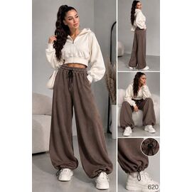 Фотография Штаны спортивные женские тёплые 620 d.beige р.42-56 "DORA" недорого оптом от прямого поставщика