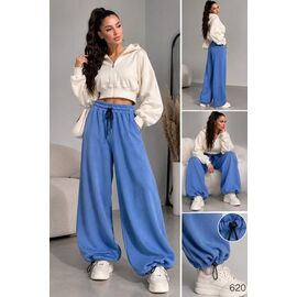 Фотография Штаны спортивные женские тёплые 620 l.blue р.42-56 "DORA" недорого оптом от прямого поставщика