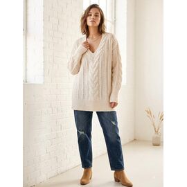Фотография Свитер женский M2001 beige р.L-XL "Dream" недорого оптом от прямого поставщика