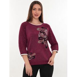 Светр жіночий JL1411 wine р.52-54 "Julia" недорого оптом від прямого постачальника
