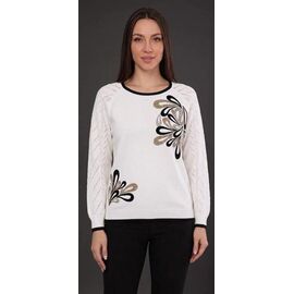 Светр жіночий JL1421 white р.52-54 "Julia" недорого оптом від прямого постачальника