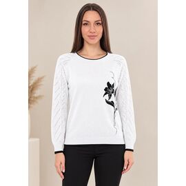 Светр жіночий JL1426 white р.52-54 "Julia" недорого оптом від прямого постачальника