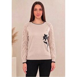 Светр жіночий JL1429 beige р.52-54 "Julia" недорого оптом від прямого постачальника
