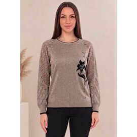 Светр жіночий JL1430 brown р.52-54 "Julia" недорого оптом від прямого постачальника