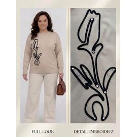 Светр жіночий JL1447 beige р.52-54 "Julia" недорого оптом від прямого постачальника