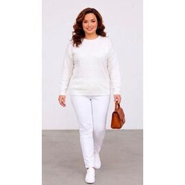 Светр жіночий JL1453 white р.52-54 "Julia" недорого оптом від прямого постачальника