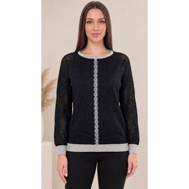 Светр жіночий JL1477 black р.50-52 "Julia" недорого оптом від прямого постачальника