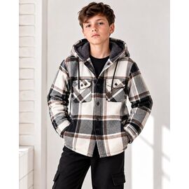 Фотография Рубашка детская тёплая на мальчика 2604-1 black р.8-16 "Fili kids" недорого оптом от прямого поставщика