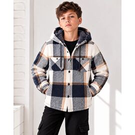 Фотография Рубашка детская тёплая на мальчика 2604-2 navy р.8-16 "Fili kids" недорого оптом от прямого поставщика