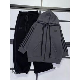 Фотография Костюм детский спортивный тёплый на девочку 385-386 d.grey р.128-158 "Kosmy" недорого оптом от прямого поставщика