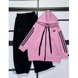 Фотография Костюм детский спортивный тёплый на девочку 385-386 pink р.128-158 "Kosmy" недорого оптом от прямого поставщика