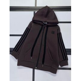Фотография Кофта детская спортивная тёплая на девочку 386 chocolate р.128-158 "Kosmy" недорого оптом от прямого поставщика