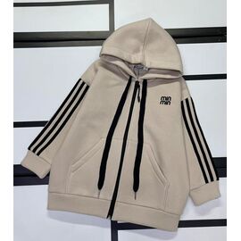 Фотография Кофта детская спортивная тёплая на девочку 386 beige р.128-158 "Kosmy" недорого оптом от прямого поставщика