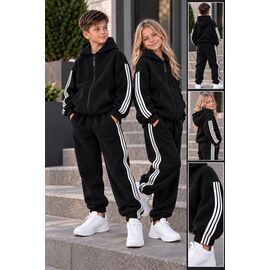 Фотография Костюм детский спортивный тёплый унисекс 1079 black р.122-152 "Marimaks" недорого оптом от прямого поставщика