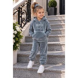 Фотография Костюм детский спортивный тёплый на девочку 888 grey р.98-116 "Marimaks" недорого оптом от прямого поставщика