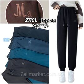 Фотография Спортивные штаны женские на меху р-ры 2xl -5xl (микс цв)"STELLA" недорого от прямого поставщика