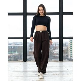 Фотография Штаны спортивные женские Б32 brown р.S-XL "AZNA" недорого оптом от прямого поставщика