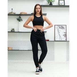 Фотография Штаны спортивные женские тёплые Б42 black р.S-XL "AZNA" недорого оптом от прямого поставщика